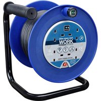 4 Socket Heavy Duty Cable Extension Reel 240v 30m