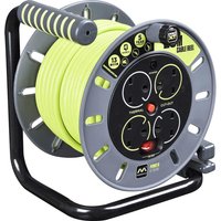 4 Socket PRO XT Open Cable Extension Reel 240v 25m