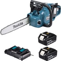 DUC353 Twin 18v LXT Cordless Brushless Chainsaw 350mm 2 x 5ah Li ion Battery Charger