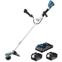 DUR368A Twin 18v LXT Cordless Brushless Brush Cutter 350mm 2 x 5ah Li ion Battery Charger