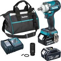 DTW300TX2 18v LXT Cordless 1 2" Drive Impact Wrench Scaffolders Kit