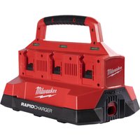 Milwaukee M18 PC6 18v Cordless 6 Bay Rapid Battery Charger 240v