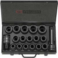 16 Piece 3 4" Drive Bi Hex Impact Socket Set Metric