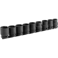 9 Piece 1 2" Drive Hexagon Impact Socket Set Metric