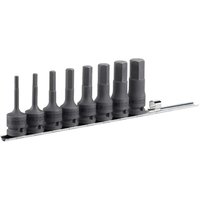 8 Piece 1 2" Drive Long Reach Impact Hexagon Socket Bit Set Metric