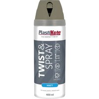 PlastiKote Twist & Spray Matt Quartz Grey 400ml 023122