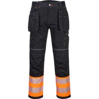 Portwest PW3 Hi Vis Class 1 Holster Pocket Trousers 44 Orange/Blk