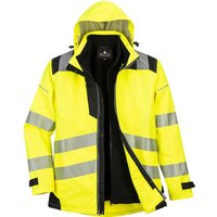 Oxford Weave 300D PW3 3 in 1 Class 3 Hi Vis Jacket Yellow / Black 4XL