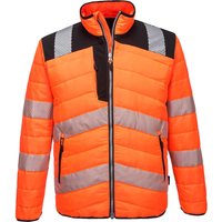 Portwest PW3 Mens Hi Vis Baffle Jacket Orange / Black M