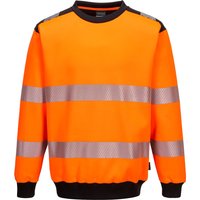 Portwest PW3 Hi Vis Crew Neck Sweatshirt Orange / Black XL