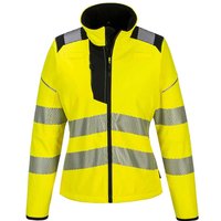 Portwest PW3 Womens Hi Vis Softshell Jacket Yellow / Black M