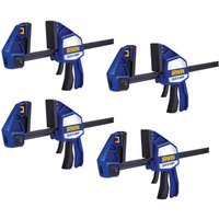 4 Piece Heavy Duty Xtreme One Handed Clamp 300mm Kit
