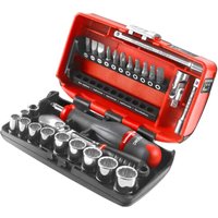 27 Piece 1 4" Drive Bi Hexagon NANO Socket Bit Set Metric