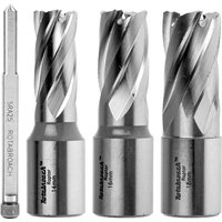 3 Piece Raptor E Mag Drill Hole Cutter Set Pilot