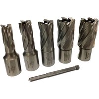 5 Piece Raptor Mag Drill Hole Cutter Set Pilot