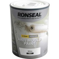 Ronseal 36625 6 Year Anti Mould Paint White Silk 750ml