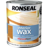 Ronseal Interior Wax Medium Oak 750ml