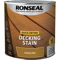 Ronseal Quick Drying Decking Stain Country Oak 2.5 litre 39077