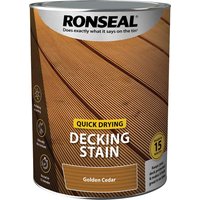 Ronseal Quick Drying Decking Stain Golden Cedar 5 litre 39081