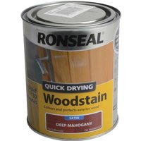 Ronseal Woodstain Quick Dry Satin Deep Mahogany 750ml 30609