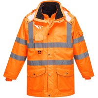 Oxford Weave 300D Class 3 Hi Vis GO/RT 7-in-1 Traffic Jacket
