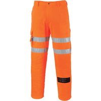 Portwest Rail Combat Trousers Orange 3XL 33"