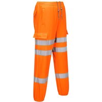 Portwest Hi Vis Cargo Pocket Joggers Orange XL