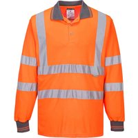 Portwest Hi Vis Polo Shirt LS 5XL Orange POW35866