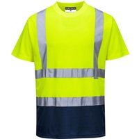 Portwest Hi Vis Contrast T-Shirt SS L YellowNavy POW27727