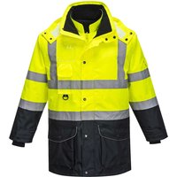 Oxford Weave 300D Class 3 Hi Vis 7-in-1 Contrast Traffic Jacket