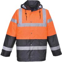 Oxford Weave 300D Class 3 Hi Vis Two Tone Traffic Jacket Orange 5XL
