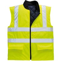 Oxford Weave 300D Class 2 Reversible Hi Vis Bodywarmer