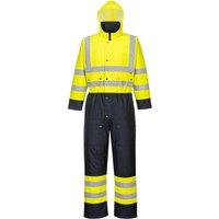 Oxford Weave 300D Class 3 Hi Vis Contrast Overall Yellow / Navy M