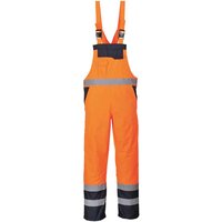 Oxford Weave 300D Class 2 Hi Vis Bib and Brace Orange XL