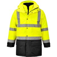Oxford Weave 300D Class 3 Hi Vis 5-in1 Executive Jacket Yellow / Black M