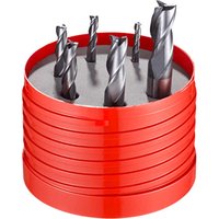 6 Piece S933 Solid Carbide TiALN Mc X Flatted Shank 3 Flute Slot Drill Set