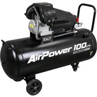 Sealey SAC10030VA V Twin Direct Drive Air Compressor 100 Litre 240v
