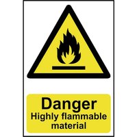Danger Highly Flammable Material Sign