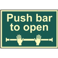 Scan Push Bar To Open Sign