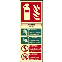 Scan - 1591 Fire Extinguisher Composite Foam - Photoluminescent 75 x 200mm SCA1591