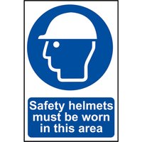 Scan Safety Helmets Must Be Worn In This Area Sign 400mm 600mm Standard