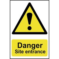 Scan Danger Site Entrance Sign 400mm 600mm Standard
