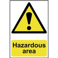 Scan Hazardous Area Sign 400mm 600mm Standard