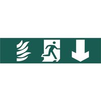 Running Man Arrow Down Sign