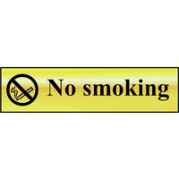 Brass Effect No Smoking Sign