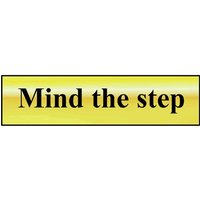 Brass Effect Mind Step Sign