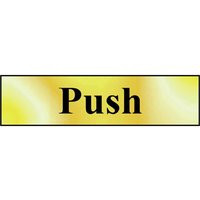 Brass Effect Push Sign