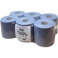 Scan 2 Ply Paper Towel Wiping Rolls Pack of 6