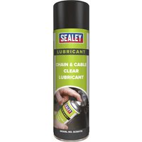 Sealey Chain and Cable Lubricant Clear 500ml Pack of 6 Sealey Chain and Cable Lubricant Clear 500ml Pack of 6