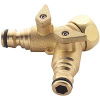 Spear and Jackson Brass Two Way Tap Connector 3/4" / 19mm Pack of 1